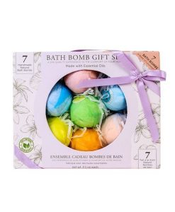Bath Bomb Gift Set - 7 Handmade and Natural